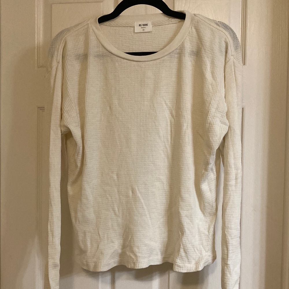 Levis re/done waffle thermal vintage white